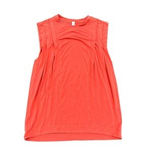 Lululemon Athletica Sleeveless Orange Muscle Tee